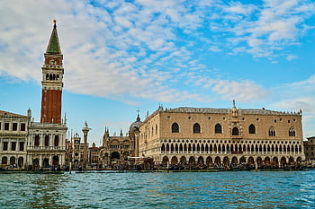 İtalya, venedik, Doge Sarayı, St Mark Bazilikası, Saray, kanal, büyük Kanal