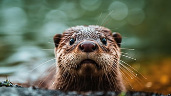 otter, animal, wet, nature, wildlife, wild, fur, cute, brown, baby, furry