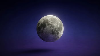 full moon, purple background, 3D rendering, realistic moon, dark blue background, stunning moon, lunar image, night sky, celestial body, moon art, moon photography