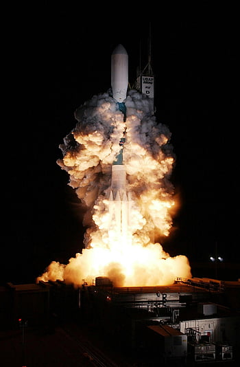 White Space Shuttle, taking off, rocket launch, night launch, space exploration, aerospace technology, launch pad, rocket engines, space shuttle, launch event, space mission