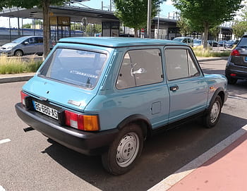 Autobianchi A112, genç, 1985, araba, mavi, park, chalon sur saone, bağbozumu, kompakt, araç, plaka