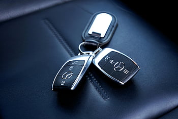mercedes benz, chiavi della macchina, Emblema Mercedes, Sedile in pelle lussuosa, eleganza, design, portachiavi, Accessori automobilistici, veicoli di fascia alta, accessori per auto, Chiavi Mercedes