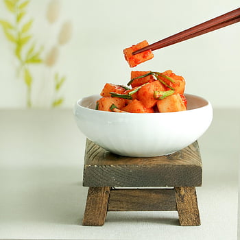 kimchi, jídlo, korejský kimchi, Korejské jídlo, kkakdugi, ředkvičky Kimchi, tradiční jídlo, korejština, kuchyně, příloha, Chutný