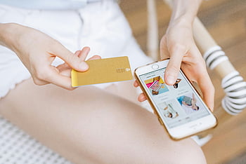 online winkelen, smartphone, kredietkaart, e-commerce, Modern winkelen, detailopname, vrouw, digitale betaling, Mobiel winkelen, Online aankoop, e-commerce concept