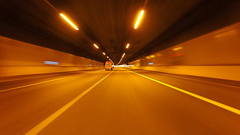 timelapse fotografering, vej, lang eksponering, køretøj, kørsel, tunnel, nat, hastighed, motion blur, lys, hovedvej