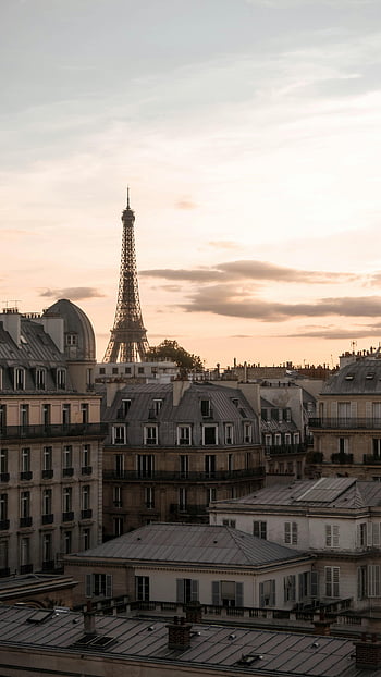 matahari terbenam paris, menara Eiffel, Arsitektur Paris Klasik, Tampilan yang tenang, paris skyline, pemandangan matahari terbenam, paris cityscape, Landmark Prancis, kota eropa, matahari terbenam kota, Paris Rooftops