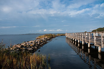 Baltské moře, přístav, marina, molo, web, voda, Příroda, moře, pobřeží, nebe, prázdnin