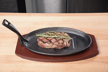 ghisa, bistecca, rosmarino, Pan, utensili da cucina