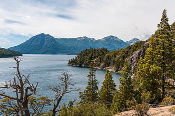 lake, trees, mountains, water, nature, sky, reflection, summer, forest, view, travel