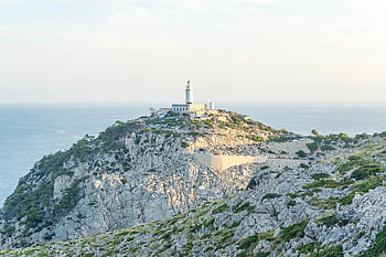 naturaleza, faro, costa, mar, acantilado, Islas Baleares, viajar, exploración, mallorca, acantilados, orilla del río