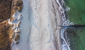 beach, baltic Sea, nature, coast, germany, aerial View, aerial Photography, ocean