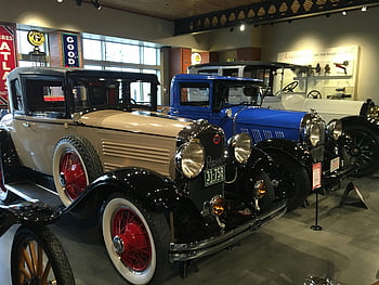 vintage cars, classic cars, well-lit room, Calgary museum, automotive design, timeless design, car collection, vintage vehicles, classic automobiles, indoor display, car exhibition