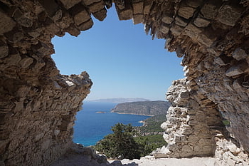 castle, stone, old, architecture, fortress, ocean, sea, rhodes, greece, travel