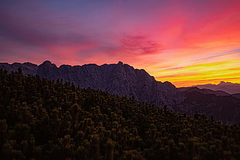 mountains, nature, sunset, beautiful, sky, dawn, scenery, landscape, sun