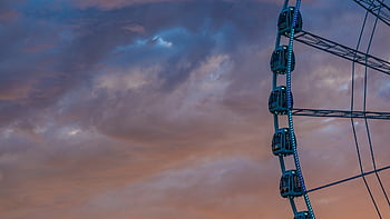 観覧車、 アミューズメントライド、 トワイライト、 曇り空、 遊園地、 見本市会場、 公正な、 祭り、 喧騒と喧騒、 ライド、 オクトーバーフェスト