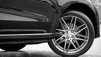 Historické auto, kola automobilu, Stylový okraj, Černý a bílý, detail, Konstrukce ráfku, pneumatika, Detail vozidla, automobilové fotografie, klasické auto, Detail kol