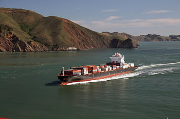 Ladung, Schiff, Container, Fracht, Versand, Bucht von San Francisco, Pazifik See