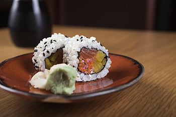 日本食、 寿司、 自然、 日本人、 フード、 ご飯、 サーモン、 日本、 アジア、 魚、 キッチン