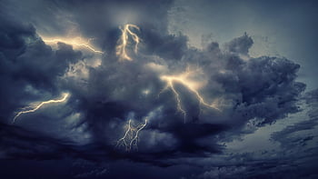 temporale, lampeggia, nuvole, tempesta, Paradiso, natura, tempo metereologico, tuono, elettricità, notte, drammatico