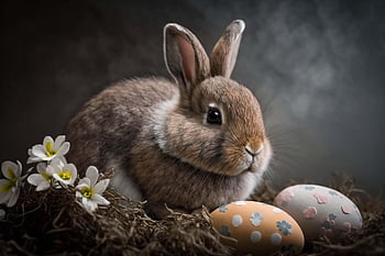 Ai generiert, Hase, Ostern, Osterhase, Osterdeko, Osternest