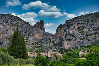 Francie, moustiers-sainte-marie, alpes-de-haute-provence, provencal, provence, malebné, rustikální, přírodní