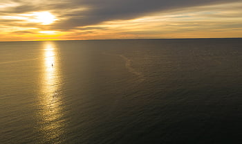 ocean, sunset, sea, evening, water, sun, nature, landscape, summer, sunrise, horizon
