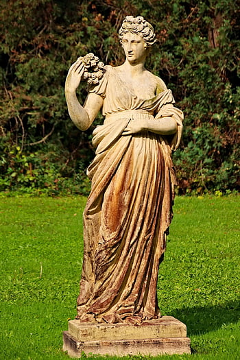 aphrodite, woman, statue, sculpture, decorative, greek, goddess, park