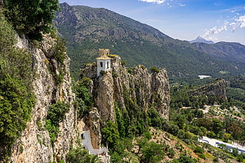 Guadalest, Torre campanaria, montagne, Peña, Chiesa, paesaggio, turismo, architettura, scenario, Spagna, cittadina