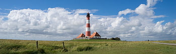 westerhever, lighthouse, north Sea, schleswig-holstein, wadden Sea, salt Meadow, mood, heaven, landscape, nature, dike