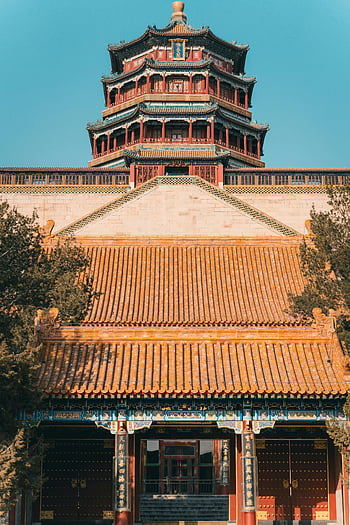 chineză arhitectură, templu străvechi, palat de vara, arhitectura chineză tradițională, Beijing, vedere captivantă, clădire istorică, design ornat, reper cultural, structura templului, clădire veche chineză