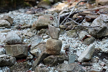 stones, cairn, balance, stone Tower, tower, stacked, meditation, quiet, sculpture, woman, silence