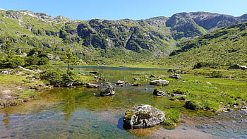 mountain Lake, murgsee, nature, mountain Landscape, alps