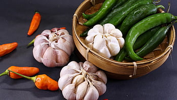 chilli, česnek, příchuť, pepř, horký, pikantní, přísad, koření, červené chilli, zelené chilli, Chili a česnek
