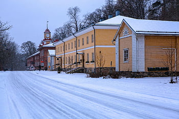 town, winter, season, outdoors, fiscars, finland, village, fiskars