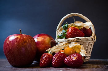 still Life, fruits, strawberry, apple Aguaymanto, healthy, still Lifes