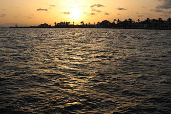 zonsondergang, zee, oceaan, schemer, strand, landschap, murcia, kust, wolken, natuur, schemering