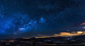černé hory, mléčná dráha, noční obloha, hvězd, v noci, horský výhled, nebeský, astronomie, krajina, hvězdnou noc, galaxie Mléčná dráha