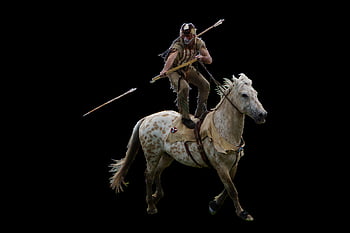 indian, nature, horse, warrior, native, native Indian On A Horse, native Indian Shooting An Arrow