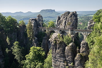 bastei, bridge, forest, panorama, trees, woods, rocks, rock Formation, stones, landscape, nature
