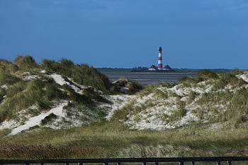 lighthouse, north Friesland, north Sea, schleswig-holstein, dike, heaven
