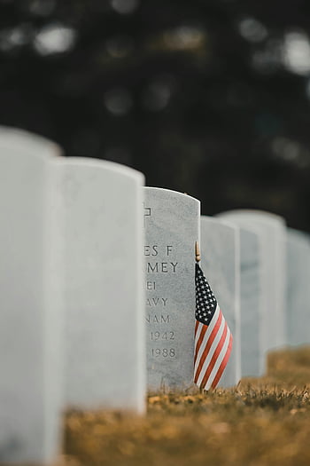 americká vlajka, vojenský hřbitov, Chattanooga, Tennessee, náhrobek, náhrobky, pamětní, veteráni, vlastenecký, respekt, vzpomínka, čest