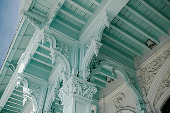 okrasný strop, stará historická budova, Podrobný pohled, zdobené dekorativní prvky, historické budovy, kulturní dědictví, Architektura Zanzibaru, architektonické detaily, dědictví, tradiční design, dekorativní strop