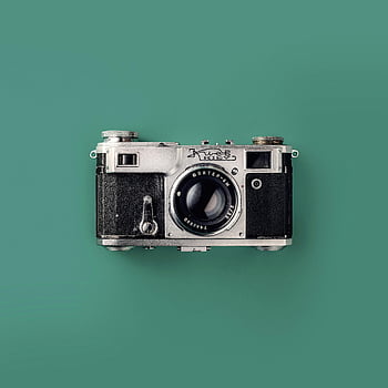 kamera vintage, fotografi retro, latar belakang hijau, kamera klasik, nostalgia, abu -abu dan hitam, fotografi vintage, lensa kamera, kamera retro, desain vintage