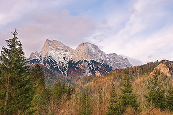 landscape, mountains, nature, forest, hiking, peak, clouds, scenic