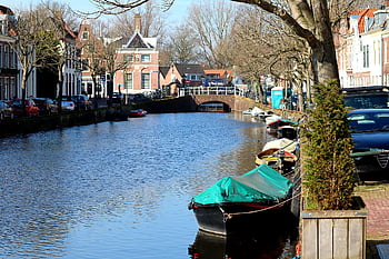alkmaar, Kanal, Stadt, Boote, alte Stadt, Holland, Nordholland, Niederlande, Wasserweg