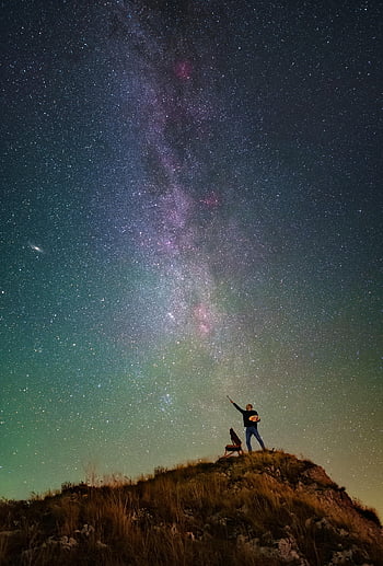 stars, night, starry Sky, milky Way, art, paint, creative