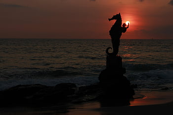 พระอาทิตย์ตกดิน, Atardecer, ธรรมชาติ, ตอนเย็น, ดวงอาทิตย์, โซล, ภูมิประเทศ, playa los muertos, Puerto Vallarta