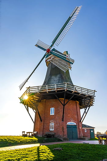 windmill, wind Energy, architecture, greetsiel, ostfriesland, germany, pilsum, tourism, historical, old