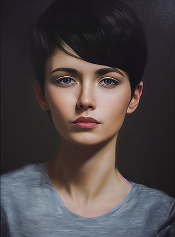 fantazie, žena, výkres, portrét, krása, Ai generováno, modelka