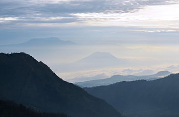 bergen, natuur, Indonesië, landschap, Java, Oost Java, hemel, wolken, blauw, buitenshuis